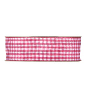 Cinta Vichy 25mmx20m  fucsia