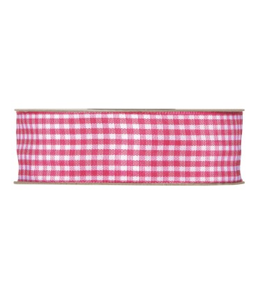 Cinta Vichy 25mmx20m  fucsia