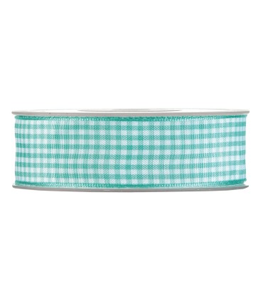 Cinta Vichy turquesa 25mm x20m