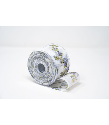 Cinta flores azules 70mm x25m