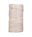 Cordón rústico bicolor tostado y blanco 2mm x 100m