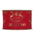 Cinta Navidad con alambre roja renos 63mm x10m