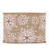 Cinta con alambre copos de nieve blanco y cobre 63mm x10m