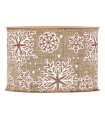 Cinta copo nieve blanco y cobre 63mm x10m