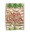 Cinta abetos verdes Merry Christmas granate 63mm x10m