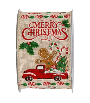 Cinta juguetes Merry Christmas 63mm 10m