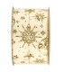Cinta terciopelo blanco bolas de Navidad.  63mm x10m