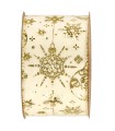 Cinta Bolas de Navidad oro terciopelo blanco crema  63mm x10m