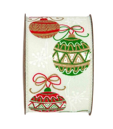 Cinta bolas de Navidad 63mm x 10m