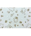 Bobina “celofan” 70cm x 50m Navidad oro y blanco