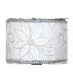 Cinta flor de pascua plata brillante fondo blanco 63mm x10m