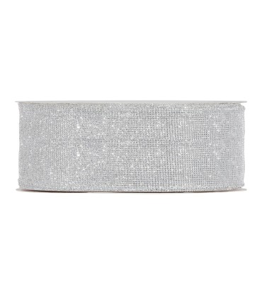 Cinta red, malla plata brillante  63mm x50m