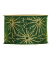 Cinta flores oro fondo verde 63mm x10m