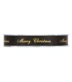 Cinta raso negro Merry Christmas oro 15mmx25m