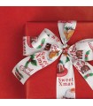 Cinta grosgrain blanco dulces navidad 38mm x 15m