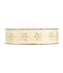 Cinta grosgrain beige copos de nieve oro 25mm x 10m