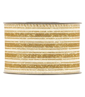 Cinta raya oro brillante fondo crudo 63mm x10m