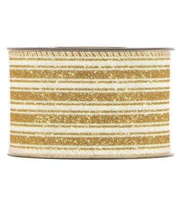 Cinta raya oro brillante fondo crudo 63mm x10m