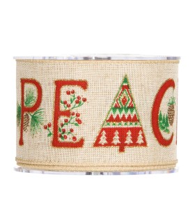 Cinta peace motivos Navidad 63mm x10m