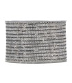 Cinta gris tipo yute con rayas brillante gris oscuro 63mm x10m
