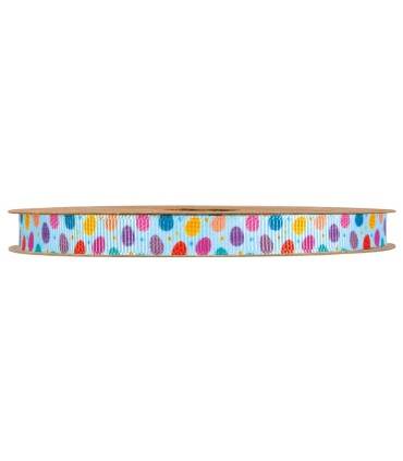 Cinta huevos colores fondo azul 10mm x20m