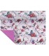 Bobina papel pájaros doble cara fucsia 70cmX50m