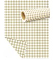 Bobina opaca cuadro vichy crema doble cara 70cm X 40m