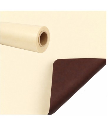 Bobina opaca cuadro lisa crema doble cara toffe 70cm X 40m