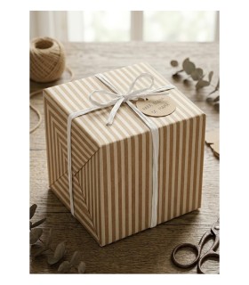 Bobina kraft rayas blancas 70cm x7.5kilos