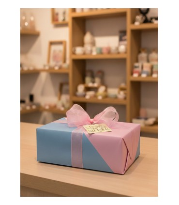 Bobina doble cara rosa claro y azul claro 70cm x7.5 kilos