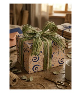 Bobina kraft topo pequeño plata espiral azul 70cm x7.5 kilos