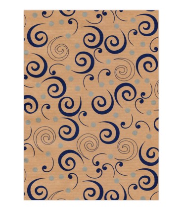 Bobina papel kraft ondas azul puntos plata  70cmX7.5Kg