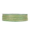 Cinta estrecha jute borde verde 6mm x35m