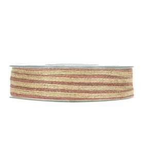 Cinta estrecha jute borde marrón 6mm x35m
