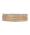 Cinta estrecha jute borde marrón 6mm x35m