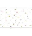 Bobina 70cmx50m transparente Navidad rojo y oro