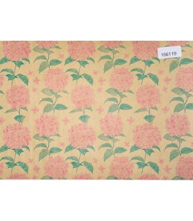 bobina papel de regalo hortensias 62cm x100m