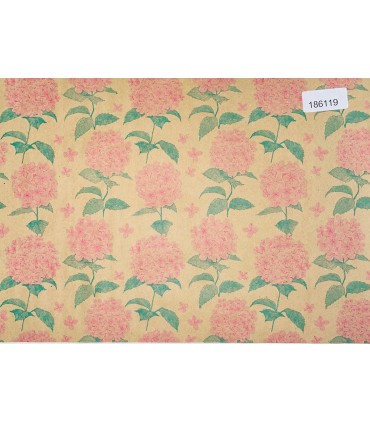 bobina papel de regalo hortensias 62cm x100m