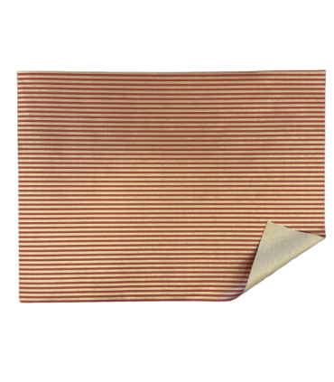 Bobina kraft rayas rojas 62cm x100m
