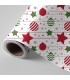 Bobina Navidad estrellas y bolas verdes y rojas 62cm x 4 kilos