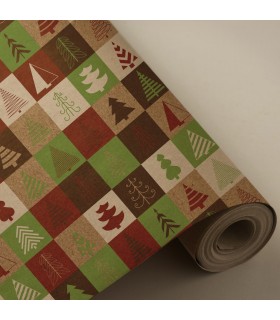 Bobina 62cm x 4 kilos  kraft  reciclado  Abetos