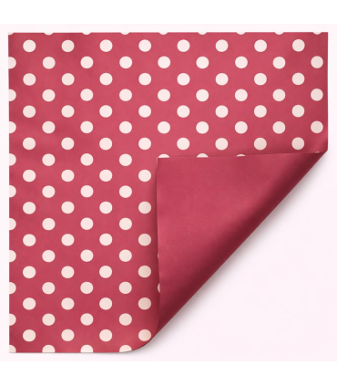 Bobina doble cara topos granate 70cm x 40m