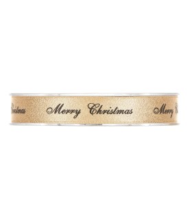 Cinta raso navidad oro