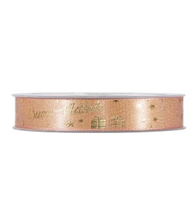 Cinta raso rosa Navidad