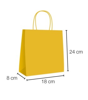 bolsa papel amarillo