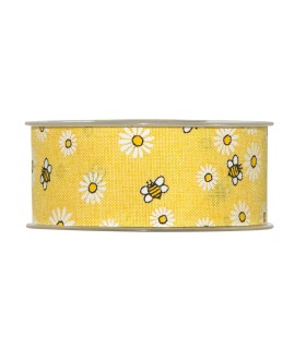 cinta rustica amarilla abejas