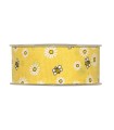 Cinta rústica abejas amarillo 40mm x20m