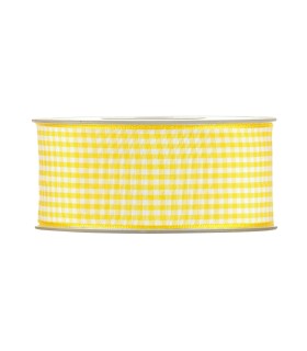 cinta cuadros vichy amarillo
