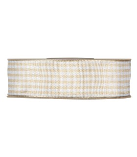 cinta vichy beige 25x20