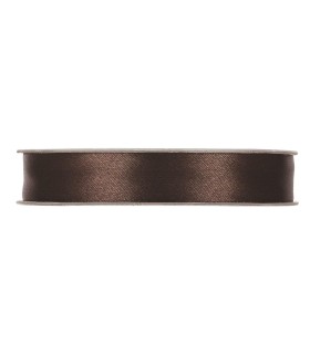 cinta raso marrón chocolate 15x50